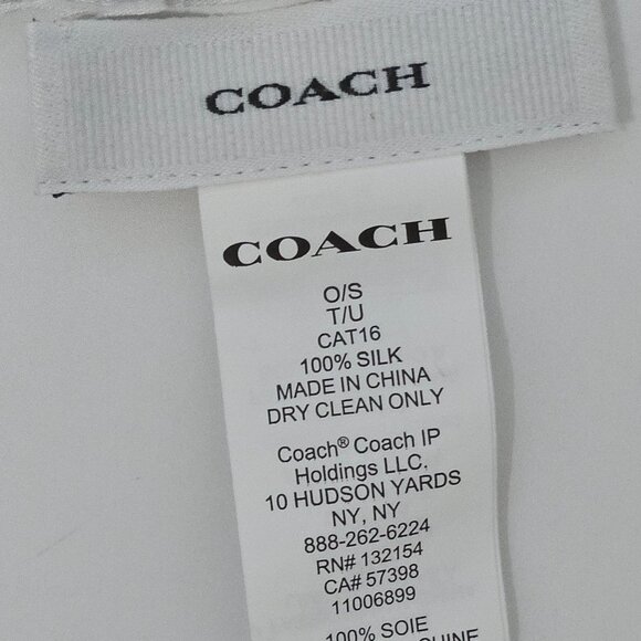 COACH Mini Vintage Rose Rexy Print Silk Square Scarf - Picture 5 of 10